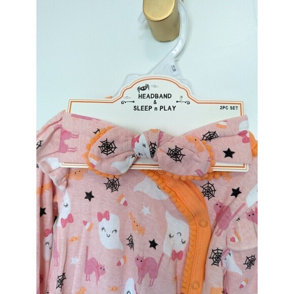 Modern Kids Halloween Sleepwear Set 24 Months Pink Ghosts - Picture 6 of 9